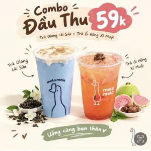 “Combo Đầu Thu” 1 Olong Lài Sữa+ 1 Trà Ổi Hồng xí Muội
